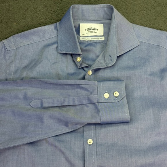 Charles Tyrwhitt Other - Charles Tyrwhitt Dress Shirt Mens 16/35 Blue Extra Slim Fit Non Iron Twill